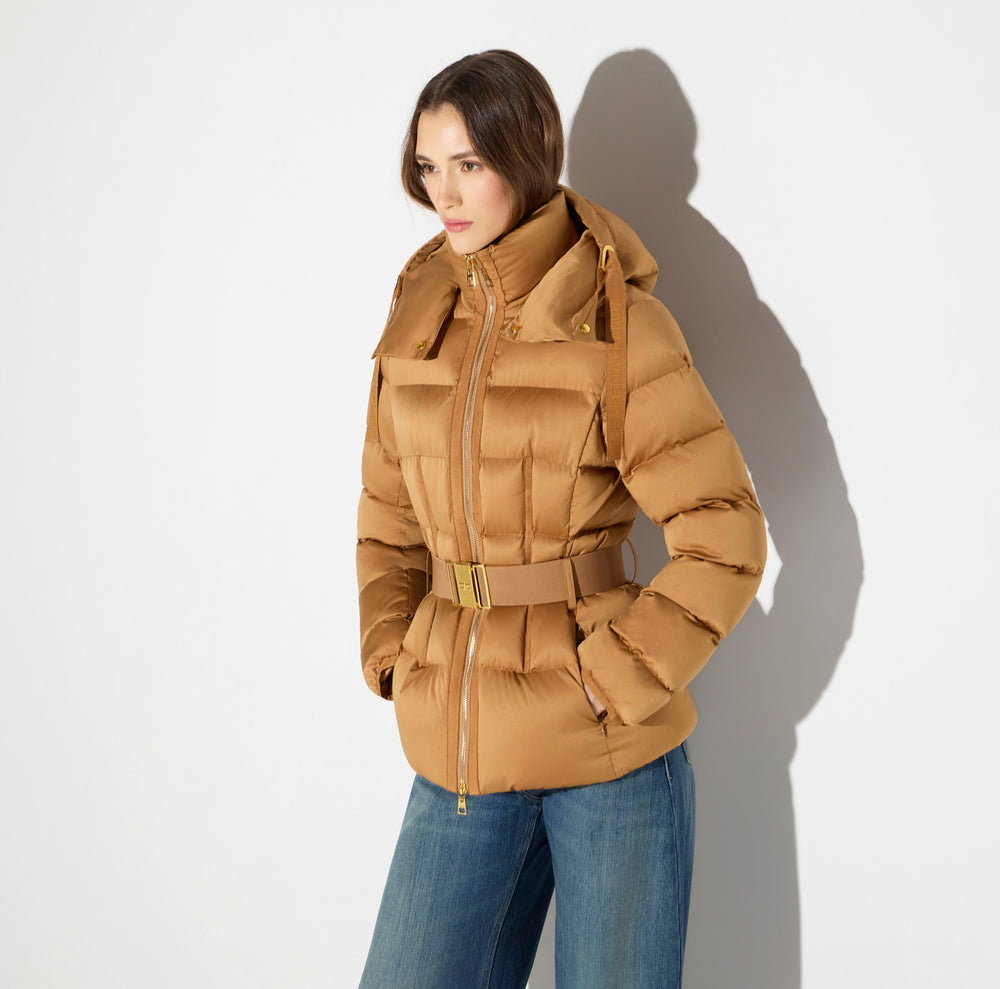 Down jacket in voile fabric