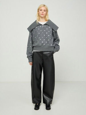 Karl Lagerfeld women's cotton blouse black