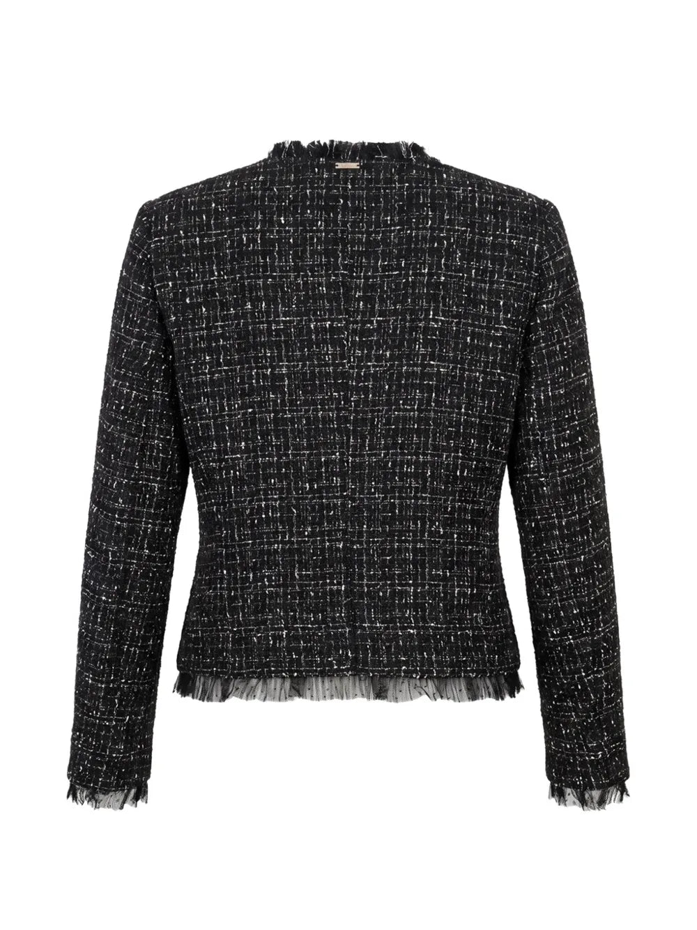 TWINSET Veste En Maille Bouclée Bordée De Tulle
