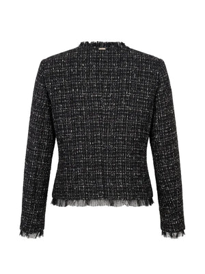 TWINSET Veste En Maille Bouclée Bordée De Tulle