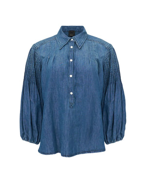 Pinko Women's Summer Denim Blue Top 
