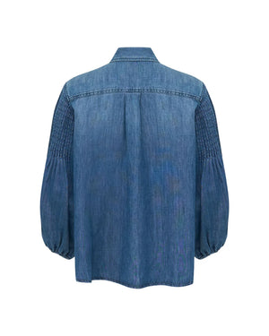 Pinko Women's Summer Denim Blue Top 
