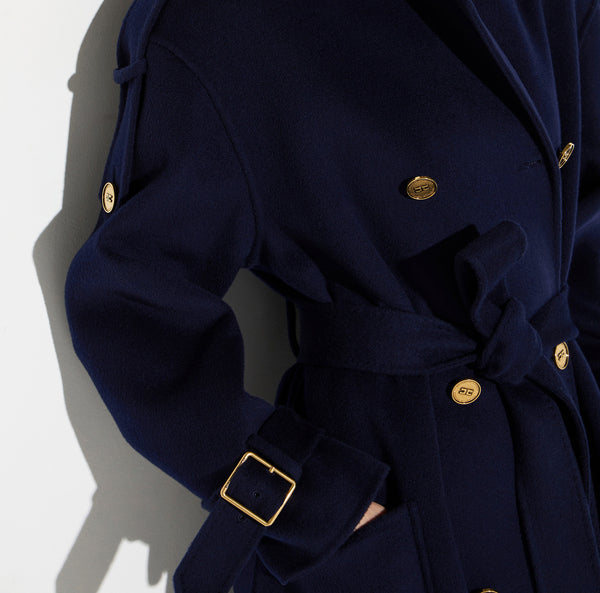 Coat in double cloth