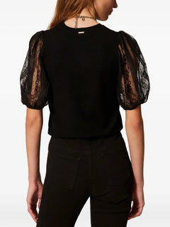 TWINSET short-sleeve jumper with lace
