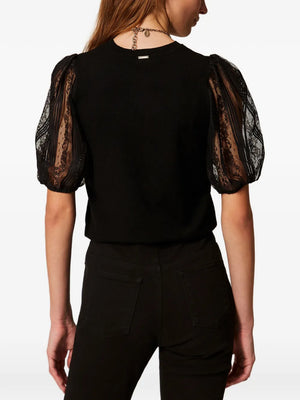 TWINSET short-sleeve jumper with lace