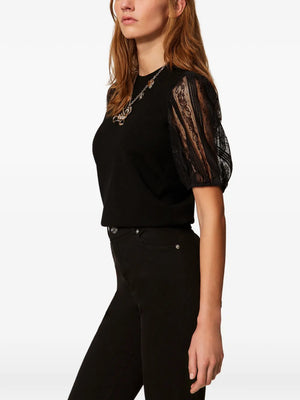 TWINSET short-sleeve jumper with lace