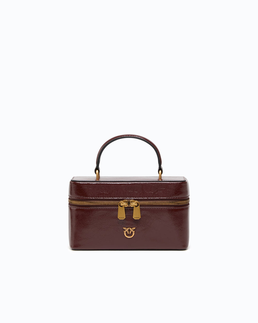 Small crossbody bag in glossy leather