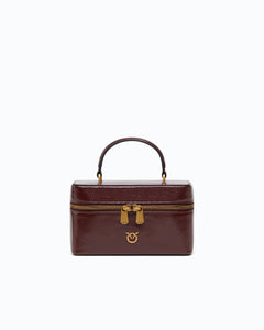 Small crossbody bag in glossy leather