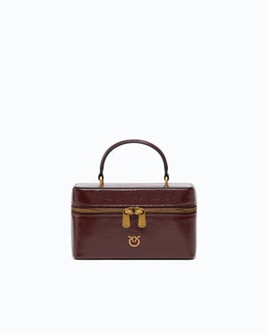 Small crossbody bag in glossy leather
