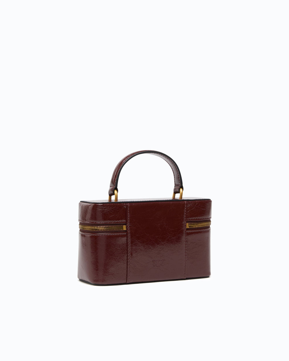 Small crossbody bag in glossy leather