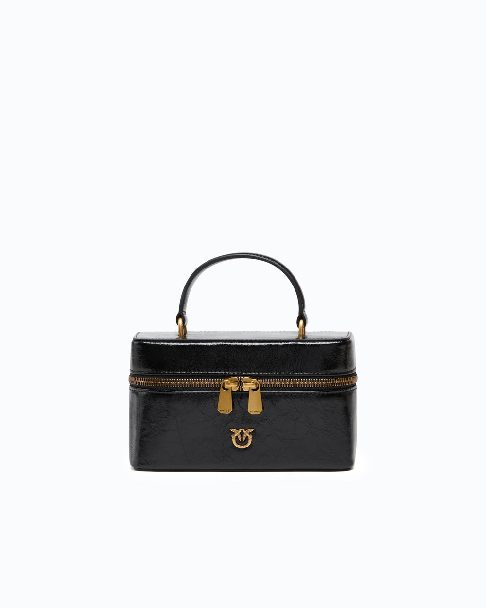 Small crossbody bag in glossy leather