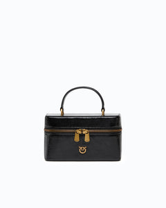 Small crossbody bag in glossy leather