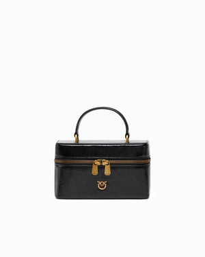 Small crossbody bag in glossy leather