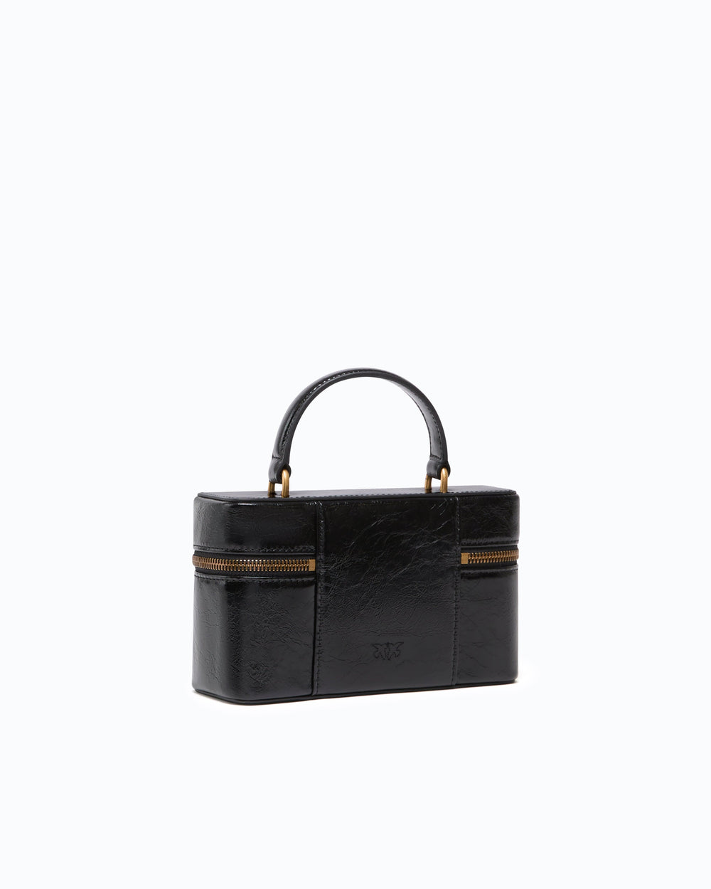 Small crossbody bag in glossy leather