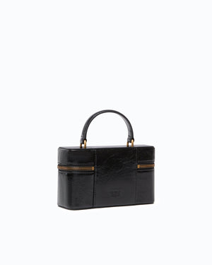 Small crossbody bag in glossy leather