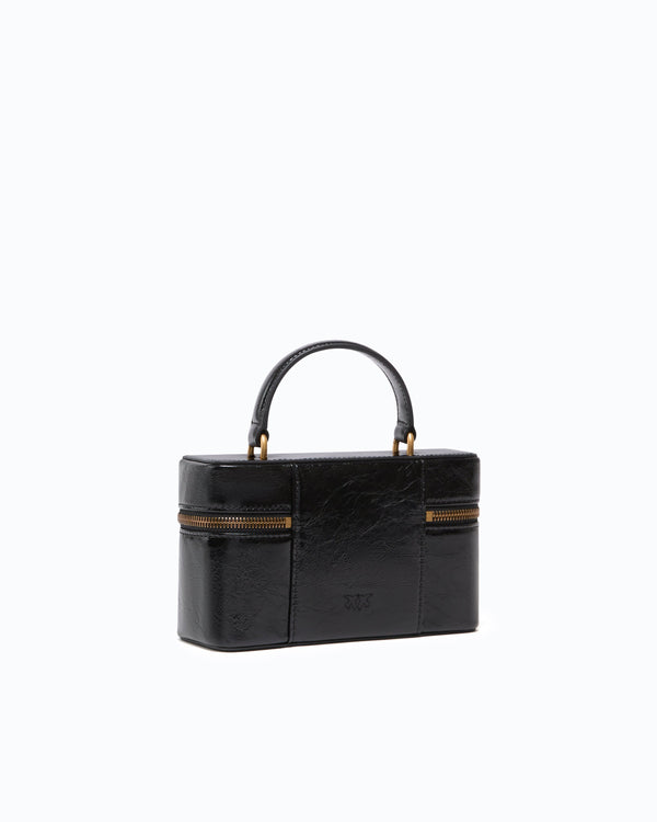 Small crossbody bag in glossy leather