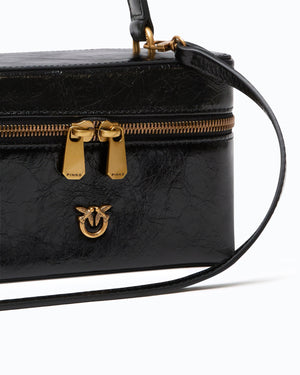 Small crossbody bag in glossy leather