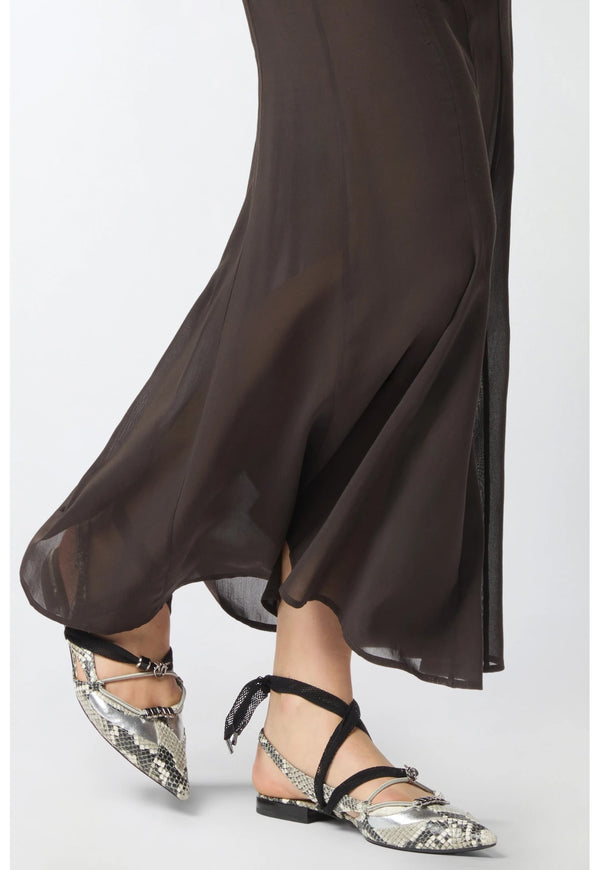 Long skirt with sheer details