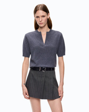 V-neck sweater in wool and cashmere