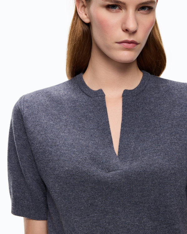 V-neck sweater in wool and cashmere