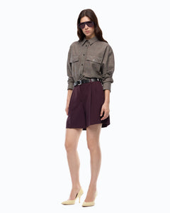 Flared tailored shorts