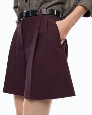 Flared tailored shorts