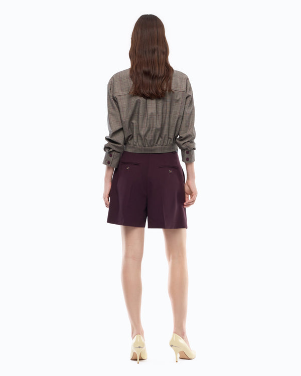 Flared tailored shorts
