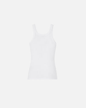 Ribbed vest top with PINKO 3D logo