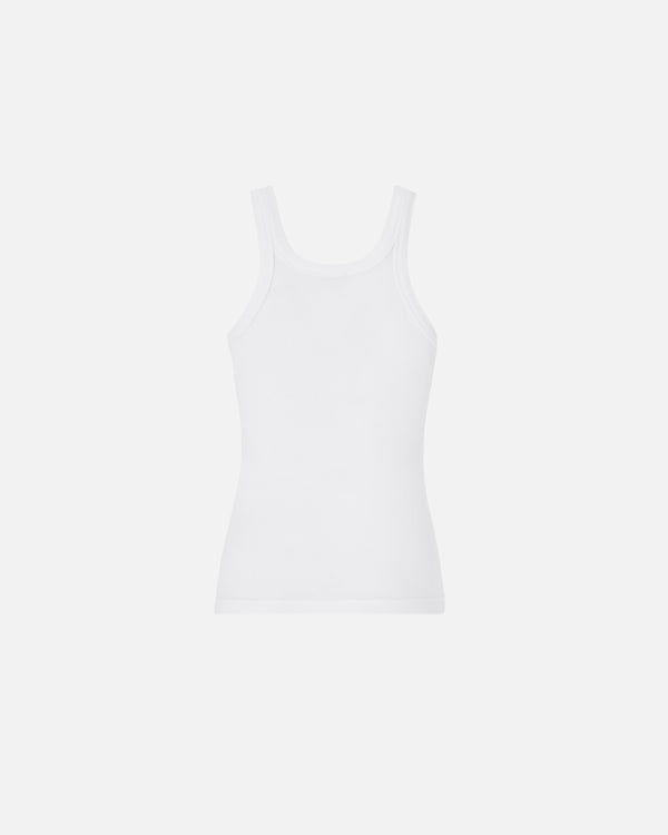 Ribbed vest top with PINKO 3D logo