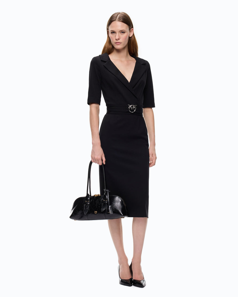 Slim-fit dress with Love Birds belt