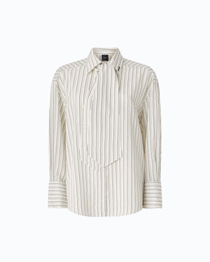 Striped shirt with tie