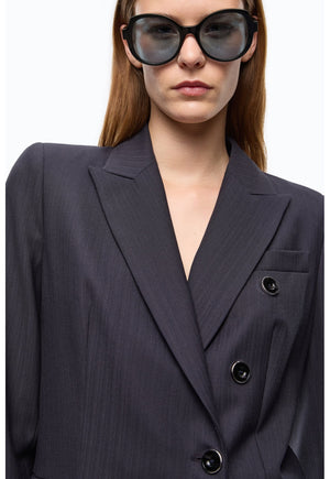 PINKO DOUBLE-BREASTED SLIM FIT BLAZER DARK BLUE 107513A3IF
