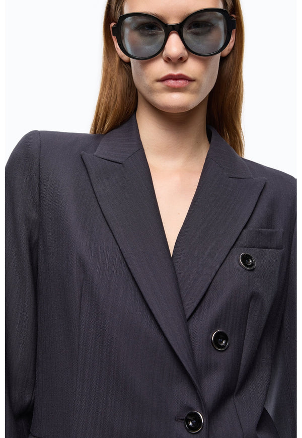 PINKO DOUBLE-BREASTED SLIM FIT BLAZER DARK BLUE 107513A3IF