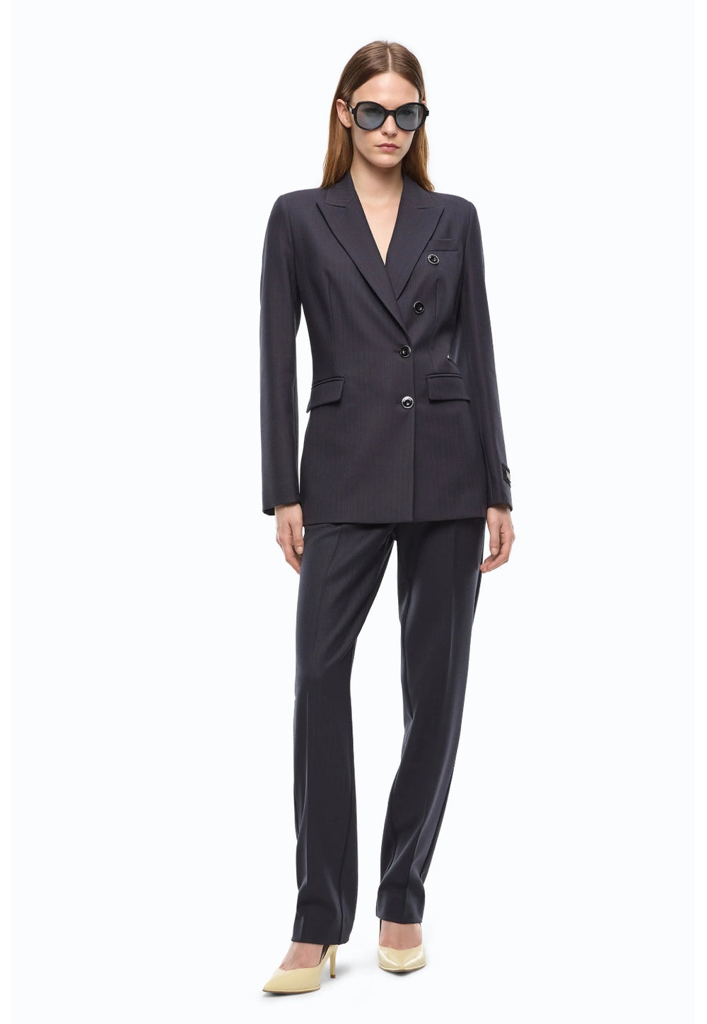 PINKO DOUBLE-BREASTED SLIM FIT BLAZER DARK BLUE 107513A3IF