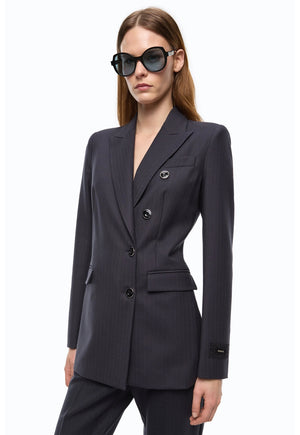 PINKO DOUBLE-BREASTED SLIM FIT BLAZER DARK BLUE 107513A3IF