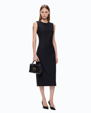 Slim-fit midi dress with lacing