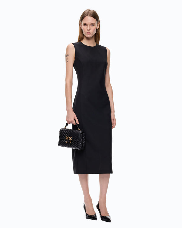 Slim-fit midi dress with lacing