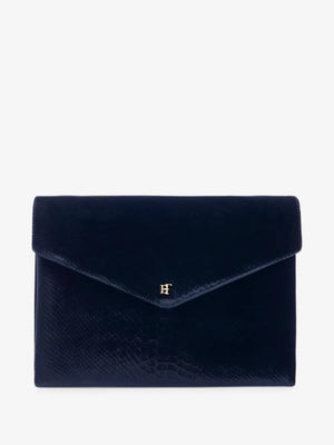 Elisabetta Franchi Sac Porté Épaule En Velours à Imprimé Peau De Crocodile