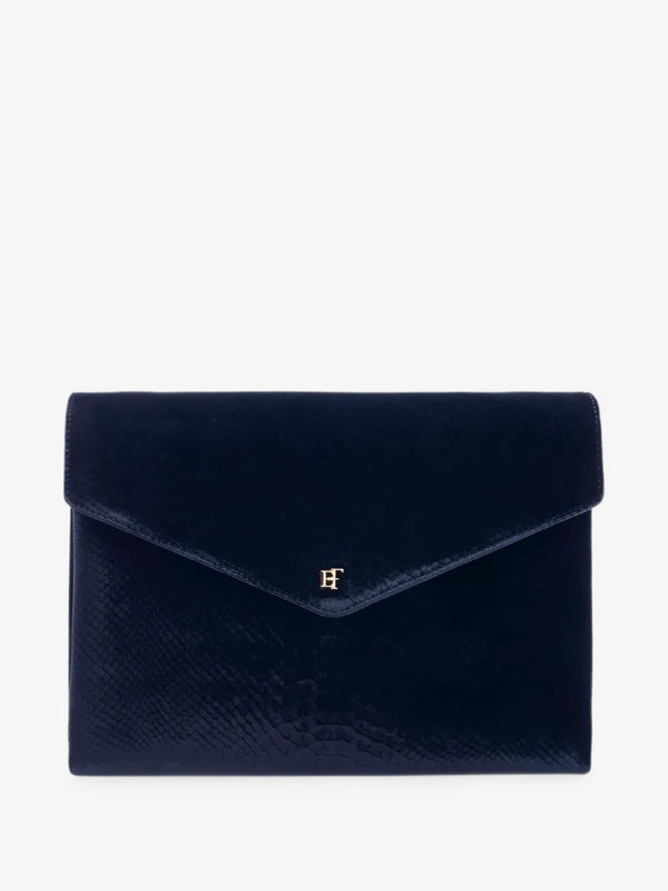 Elisabetta Franchi Sac Porté Épaule En Velours à Imprimé Peau De Crocodile