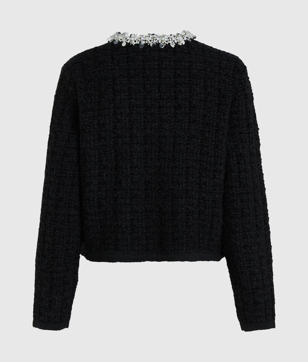 Textured beaded cardigan
