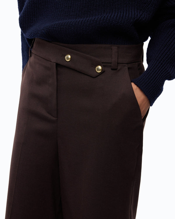 Bermuda shorts in stretch wool-blend fabric