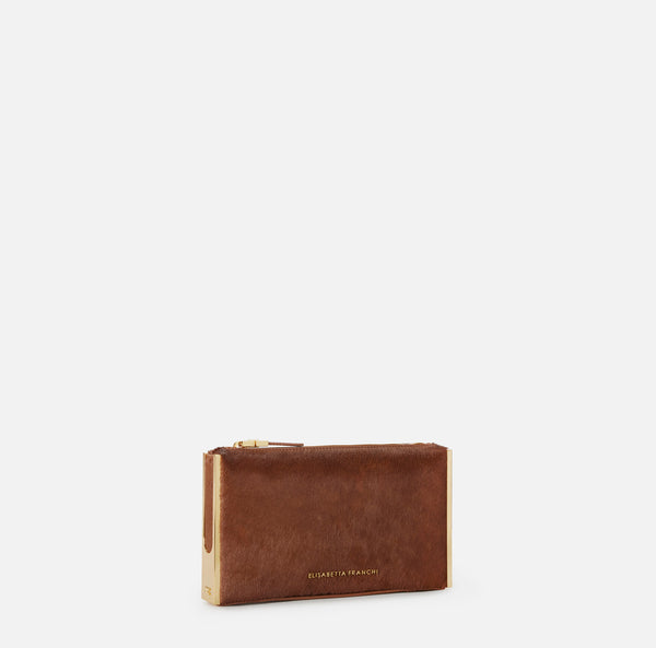 Cowhide clutch bag