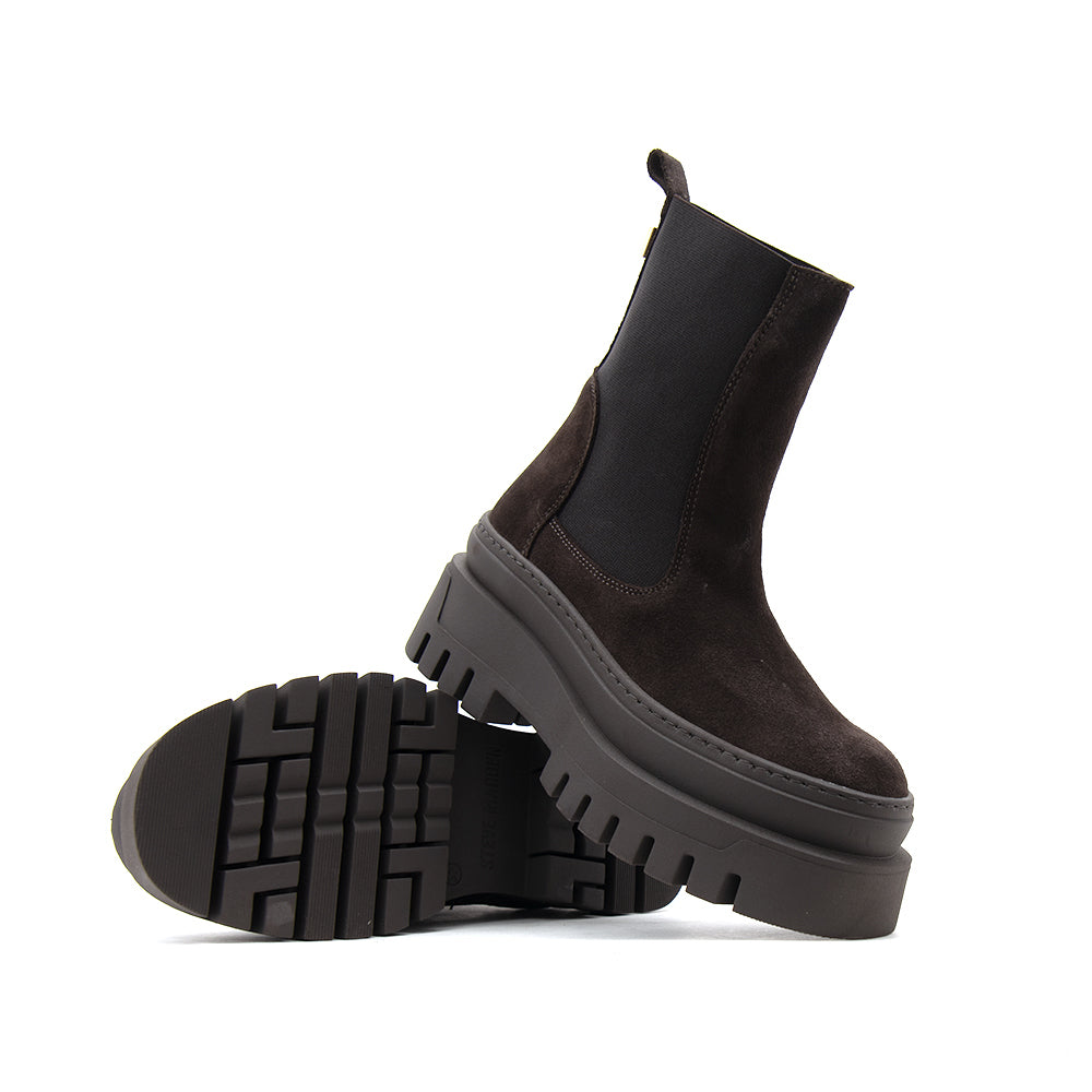 Steve Madden Women's Leather Chelsea Boots Brown 🟢