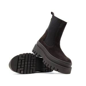 Steve Madden Women's Leather Chelsea Boots Brown 🟢