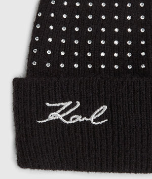 K/Signature rhinestone beanie