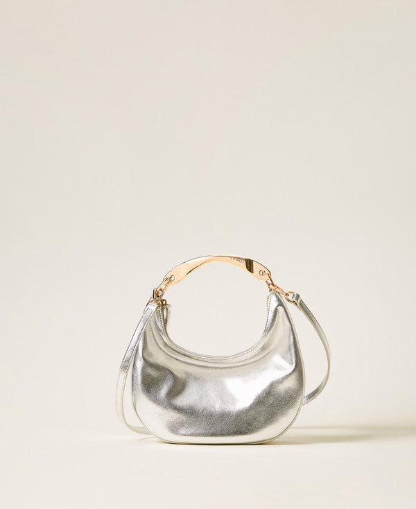 Croissant bag with metal handle