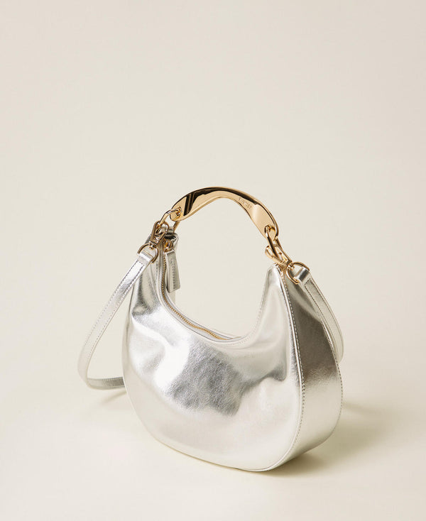 Croissant bag with metal handle