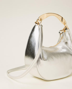 Croissant bag with metal handle