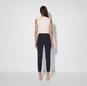 Trousers in double layer stretch crêpe