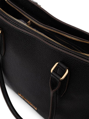 Love Moschino grained-effect handbag with buckle